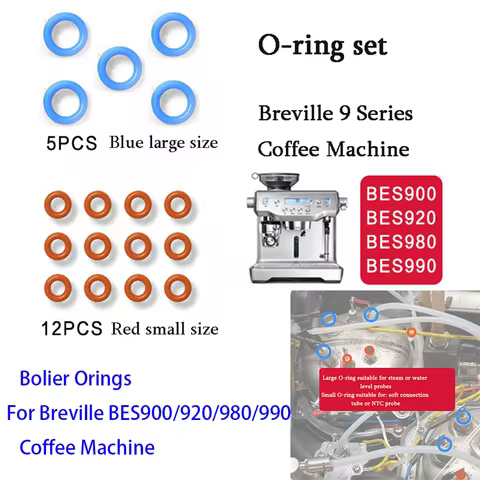 Dual Boiler Orings O rings Oring For Breville BES920/900/980/990 Coffee Machine O rings Replacement 