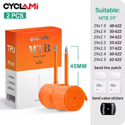 CYCLAMI Ultralight Bicycle Inner Tube 29/26/27.5 Inch MTB Bike Tube Valve Length French 45Mm 65MM fo