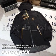 Arcteryx x beams Custom Zeta SL 黑金連帽全壓膠防水衝鋒衣 男女同款 秋冬季 保暖 Parka Jacket 件褸 外褸 風褸 防風 防水 GORE-TEX 滑雪褸 Sn
