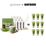 Combo pha chế Matcha latte từ OATSIDE - Pha được 9 ly thành phẩm - Gồm 9 Hộp OATSIDE 200ml + Gói 50g