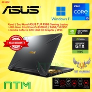 #1380 *Used / 2nd Hand Asus TUF FX86 Gaming Laptop Intel 8th Gen Core i5-8300H 16GB 512GB SSD Nvidia