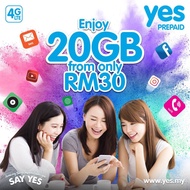 Yes 4G 20GB Only Rm30 Monthly (HOTSPOT AVAILABLE)