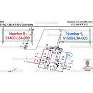 ORIGINAL R+L CUSHION ASSY Right +Left Fork Set / 8 (51400-L3A-000) 9 (51500-L3A-000) Cruisym / Symph