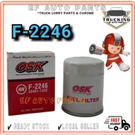OSK FUEL FILTER F-2246 PENAPIS DIESEL LORI LORRY 23401-1332 HINO FG WU300 HO7D HO7C FUEL FILTER F 22