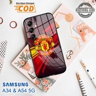 Softcase Glass Kaca SAMSUNG A34 & A54 (5G) - Casing hp SAMSUNG A34 & A54 (5G) [ S22 ].