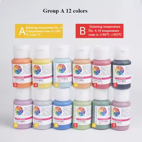 60ml Medium and High Temperature Underglaze Ceramic Glaze Special Ceramic Painting Pigment for Schoo