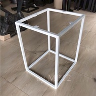 Steel Table Legs Ready-Made Frame Square Box Shape White Modern Loft G50xh70 Cm.make A Dining Side 1