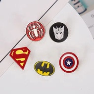 hot toys | 5pcs Superhero Captain America Spiderman Brooch Pins Badge Fashion Trendy Clothing Backpa