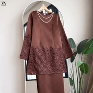 ZOE ARISAH Naralysa Nervina Kurung [FREE BROOCH] Premium Satin Duchess Baju Raya 2026 Kedah Modern S