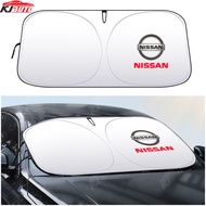 Nissan Foldable Sunshade Windshield Sun Visor Car Sun Protection UV Blocking Cooling Tool for Kicks 