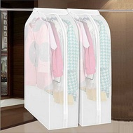 GANTUNGAN PEVA Zipper Clothes Cover Anti-Dust Waterproof Clothes Hanger Cover Gown Suit
