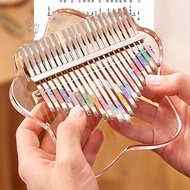 SHOUKEY Finger Thumb Piano, Exquisite 17 Keys Mini Thumb Piano, Mini Musical Instrument Toy Gift Fin