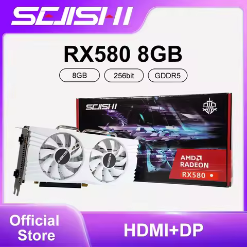 SEJISHI SJS RX 580 8GB Video Card GDDR5 256Bit Graphics Card GPU AMD Radeon RX580 8G Gaming Card Des