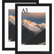 Set Bingkai A3 2, Bingkai Kayu untuk Cetakan A3, Bingkai A3 Hitam dengan Lekap, Bingkai Gambar A3 29