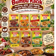 Indofood Seasoning RendangRacik Curry/ Meat Gule/ Chicken Opor/ Chicken Soto/ Curry/