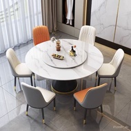Stone Plate Dining Table Household Small Apartment Marble round Table Light Luxury Modern Simple round High-End Dining T