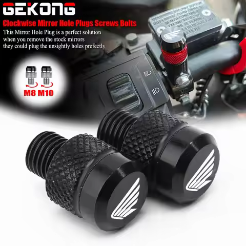 Motorcycle Mirrors Hole Plug Screws Fit For HONDA ADV150 ADV350 PCX150 PCX125 CR250R TRANSALP 600 65