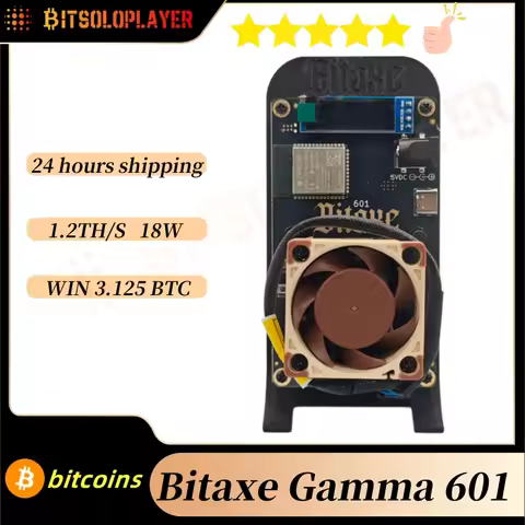 100% Noiseless Bitaxe Gamma 601 1.2TH/s bitcoin miner Sha256 Solo Mining Open Source Bitcoin ASIC Mi