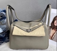 Hermes Lindy  26 鼠尾草綠 銀扣tc皮
