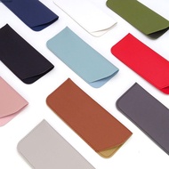LUCKYUFT Eyeglasses Sleeve Pure Color Soft PU Leather Portable Reading Glasses Pouch