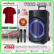 SPEAKER BLUETOOTH ADVANCE K1503/Speaker Portable 15 inch - FREE 2 MIC