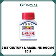 21st Century L-Arginine 1000mg 30's
