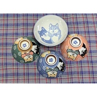 Made In Japan ️ Lightweight High-Foot Anti-Scalding Design Large Flat Bowl: Φ12.5 * 6.5cm Wool: Φ14 