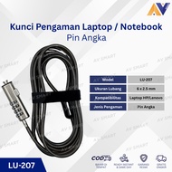 LENOVO Safety Lock hp LaptopLenovo Notebook/ 6 x 2.5 mm 1.8 Meter Number Pin Manual Security Lock/ L