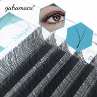 GAHAMACA 8-15mm C/D Curl YY False Eyelash Extension hand woven Soft Invividual Y Shape Volume Premad