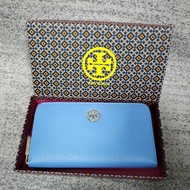 【Limited Gift】 Original Tory Burch Lychee pattern Cowhide Leather Cross grain Long Purse Coin wallet
