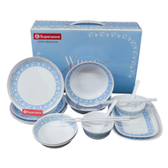 ซุปเปอร์แวร์ชุดอาหาร 2ที่ 18ชิ้น ลายฟลาวเวอร์สินค้าเกรด A มี package กล่องใส่เหมาะให้เป็นของขวัญได้เ