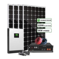 on and off grid solar energy system 5 KW Hybrid  power  home