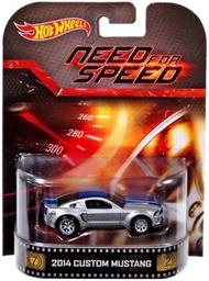 Hot Wheels 2014 Custom Mustang Need for Speed 2014 Retro Series 1:64 Scale Collectible Die Cast Meta
