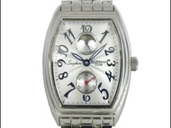 機械錶 [BOSSWAY TP919] BOSSWAY 酒桶型自動錶[銀色面+小秒針+日月象+24H]/時尚/中性錶