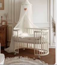 高顏值ins風bb床 （附加床圍，床墊及床單）baby cot with mattress, bed sheet and side cushions