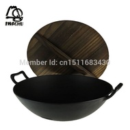 ✚Shopping Southern rock cast iron pot Japanese Chinese deep type of Chinese wok wok pan 36cm lar ☄I