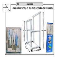 Clothes Rack With Wheels Organizer Steel Furniture Rak Besi Penyangkut Baju Pakaian Ampaian Baju Penyidai Baju