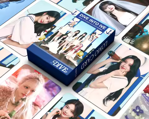55pcs/Set Kpop Album DIVE INTO IVE lomo cards liz rei AFTER LIKE Photo Cards for Student Fan Gifts