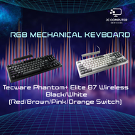 Tecware Phantom+ Elite 87 Wireless Mechanical Keyboard Black White (Orange/Pink/Red/Brown Switch)