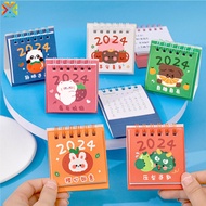 2024 Cartoon Mini Calendar INS Student Desktop Clock In Decoration Calendar Cute Fruit Text Calendar