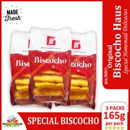 🔥 Iloilo's Best | Biscocho 3 Packs | Original Biscocho Haus | 165 grams per Pack | Best Seller | Pair with Coffee | Baon for Kids | Iloilo Pasalubong | Snacks, Cookies, Crackers, Sweets, Butter Flavor | Biscuits Homemade Delicacy | Bread with Filling
