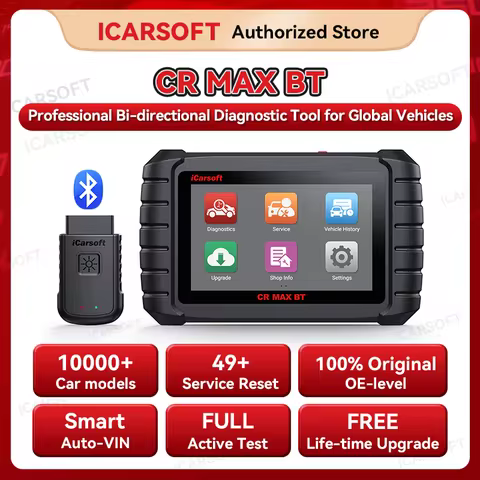2025 iCarsoft CR MAX BT FREE UPDATE Wireless Bluetooth OBD2 diagnostic PAD Scanner for Global cars C
