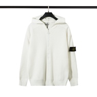 Italy 2025 original Stone Island Cross-border Stone Stone Zipper Open Chest Stand Collar Badge Funct