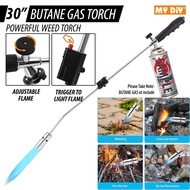 30" Butane Gas Torch Flame Gun Powerful Long Nozzle Gas Torch Gun Long Handle Gas Torch Weeding Gun