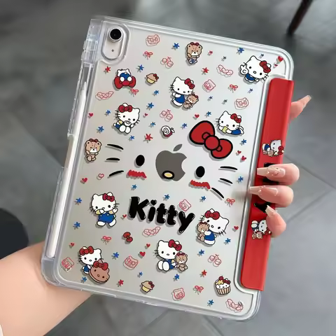 For iPad Case Sanrio Hello Kitty My Melody All Over Star Print Cute Protective Cover For iPad Mini 7