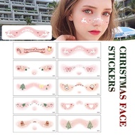 【cod】christmas Decorative Face Stickers Waterproof Temporary Tattoos 10 Stickers/set Sweet And Q0k9