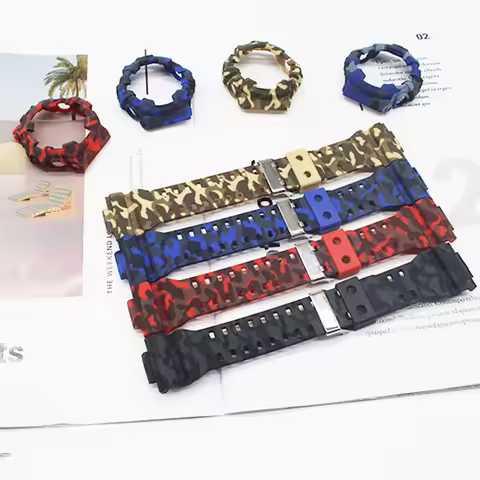 Camouflage Band GA-100 Smart bracelet Cover Watch GA-110 Strap Wrist Silicone watchband Protective c