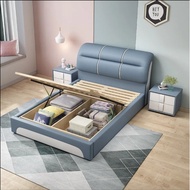 SG Bed Frame Upholstered Leather Bed Single Bed Frame Super Single Bed Frame Queen Size Bed Frame St