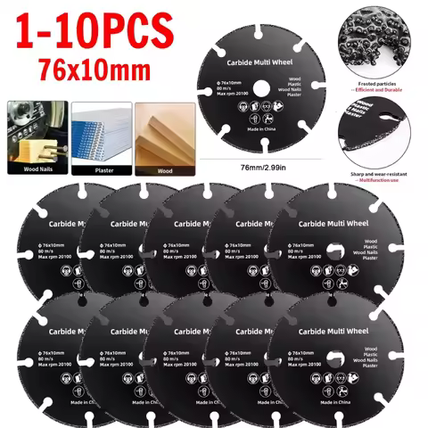 1-10Pcs 76MM/2.99inch Metal Cutting Disc Anngle Grinder Grinding Wheels Stainless Steel Cutting Whee