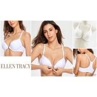 Women's Bra Brand Company Ellen Tracy Thin Foam Underwire Full Cup Front Opening Underwear ET319WHT